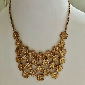 Elegant Gold Floral Necklace